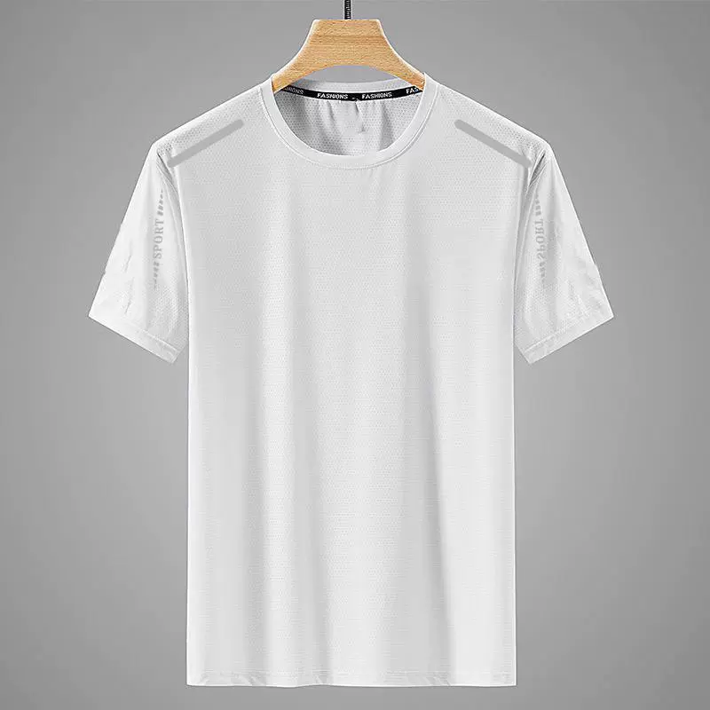 Sports Suit Men's Quick-Dry Silk Running Set, Short-Sleeve Top & Shorts, Breathable