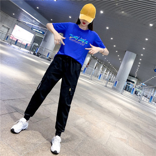 Street Dance Square Dance Jazz Dance Clothing Casual Fashion Running Sports Clothes suit Women 2024 New Summer