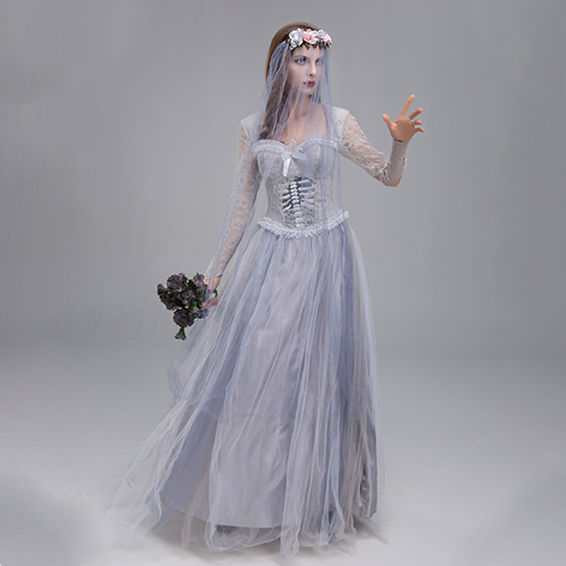 外国貿易ヨーロッパとアメリカのアマゾンハロウィンcos服女性のゴースト花嫁ドレスコスプレ衣装スーツ|undefined