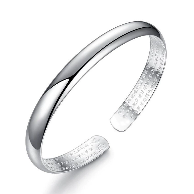 Retro silver glossy silver bracelet, fashionable jewelry, accessory, Japanese and Korean