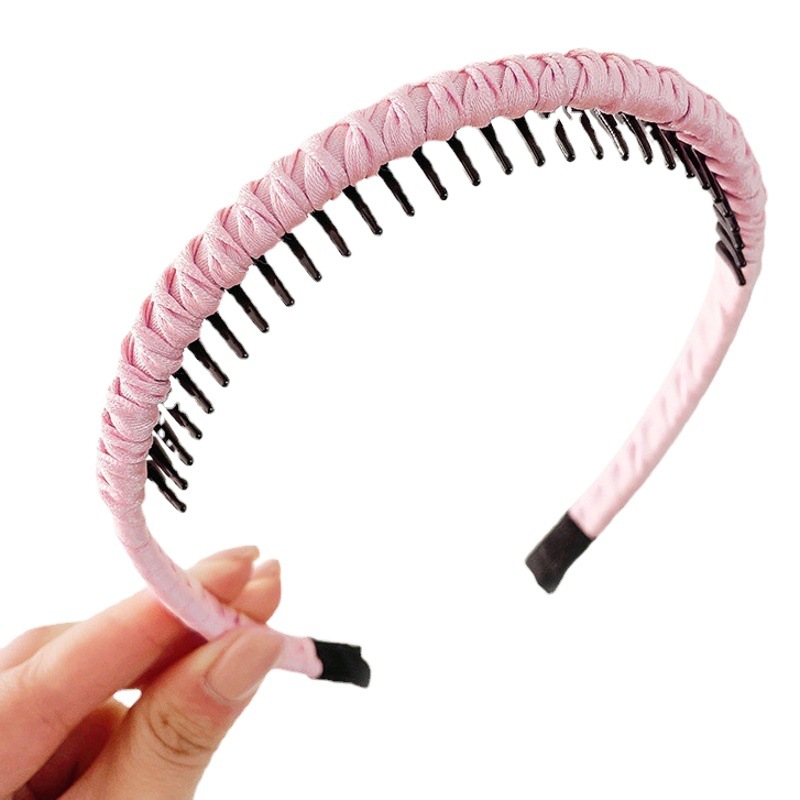 Diadema para el lavado de la cara flequillo horquilla especial pelo presionando con dientes antideslizante pelo roto diadema alta Cráneo superior tocado 2023 Nuevo