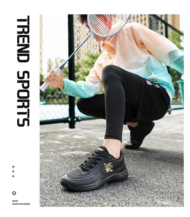 Zapatos de bádminton estilo pareja, competiciones deportivas de estudiantes jóvenes de entrenamiento profesional, zapatos de voleibol para mujeres, anti_voghion.com