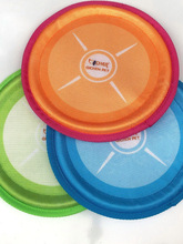 狗狗飞盘牛津布耐咬耐用尼龙彩色玩具抛掷玩具卡通可爱解闷互琴萱