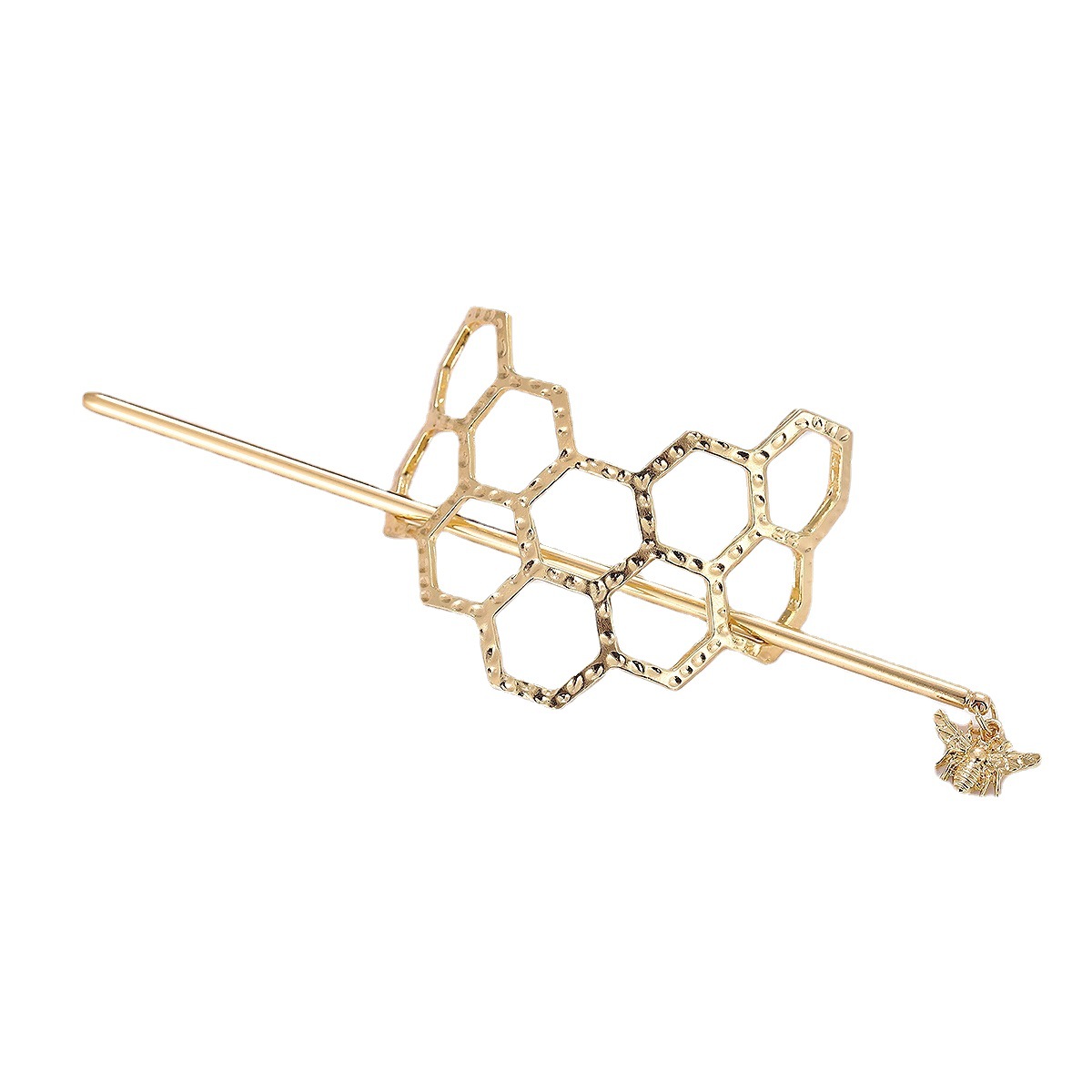 Malla de entropía de estilo coreano horquilla cóncava-convexa irregular agujero de panal aleación horquilla diaria updo malla de panal horquilla