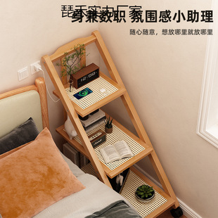 Storage Rack Floor-Standing Mobile Trolley Multi-Layer Storage Rack Modern Simple Home Bedroom Bedside Rack Sofa Side Table