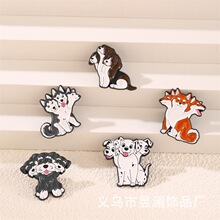 跨境三头身可爱小狗系列滴油胸针手工diy胸章徽章服饰背包别针批
