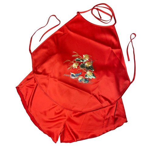 Suzhou embroidery finished product women's adult bellyband retro Chinese style underwear ladies suspender bellyband set