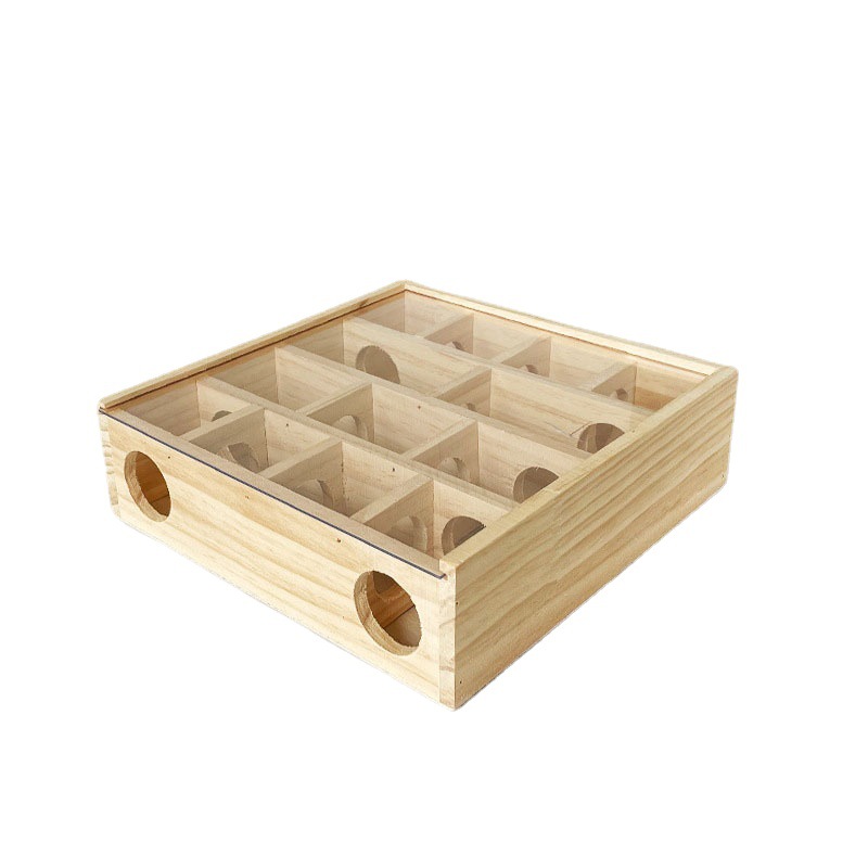 Laberinto de hámster de madera para mascotas juguete de madera para mascotas suministros de juguete paisaje de madera Casa de hámster