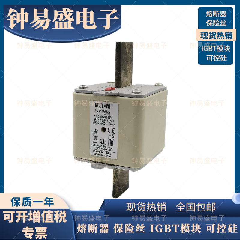bussmann巴斯曼熔断器170M6808D 170M6810D 170M6812D熔芯Eaton