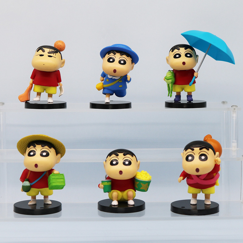 Daily Shin-Chan Series Hand-Made Cartoon Anime Crayon Shin-Chan Doll Model Car-Mounted Trendy Desktop Decoration Ornaments