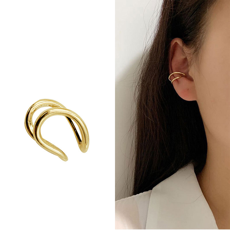 8g Weight Zircon Inlay Material Ear Studs Classification 1 Piece Quantity Daily Occasion Copper Material U Shape Pattern Women'S Gender Plating Design Fashion Style Fashion U Shape Copper Plating Zircon Women's Ear Studs 1 Piece 35