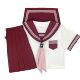 Japanese JK Uniform Sailor Suit Red Collar White Three College Style Student Class Suit Girl Sense Performance Suit Graduation Suit Female
