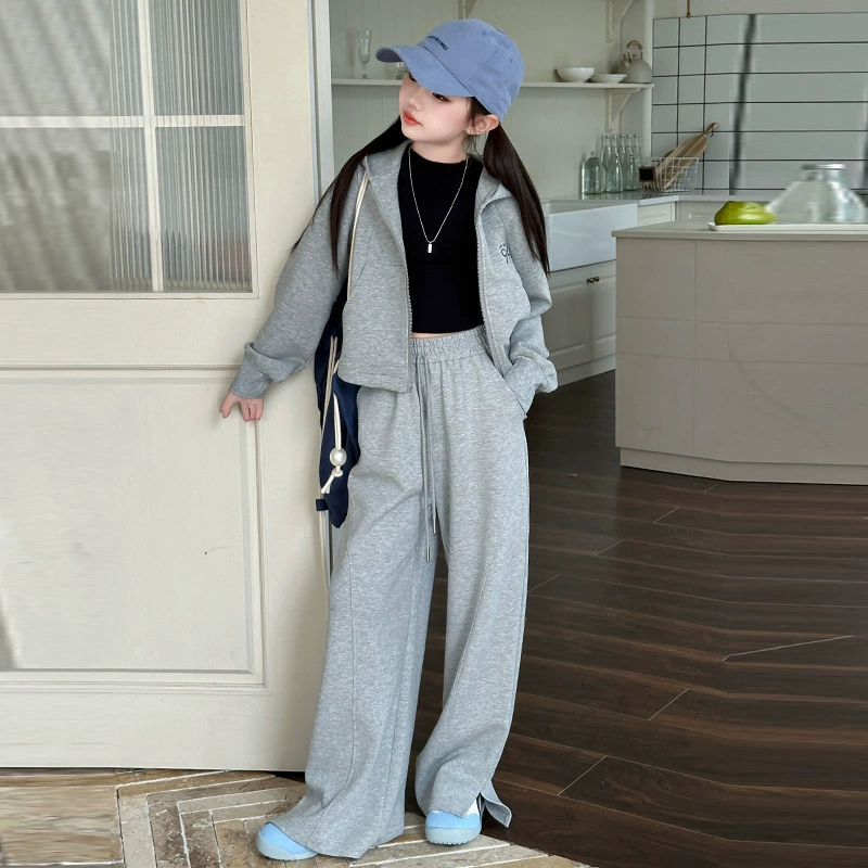 Осенний набор, куртка, брюки с бантом, корейский стиль, для подростков, oversize