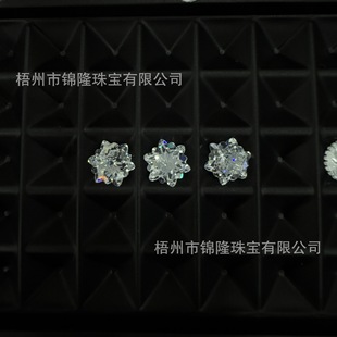 ������Ʒɫ������ѩ���ʯ 8*8mm�������N��ѩ����ʯDIY��ʯ