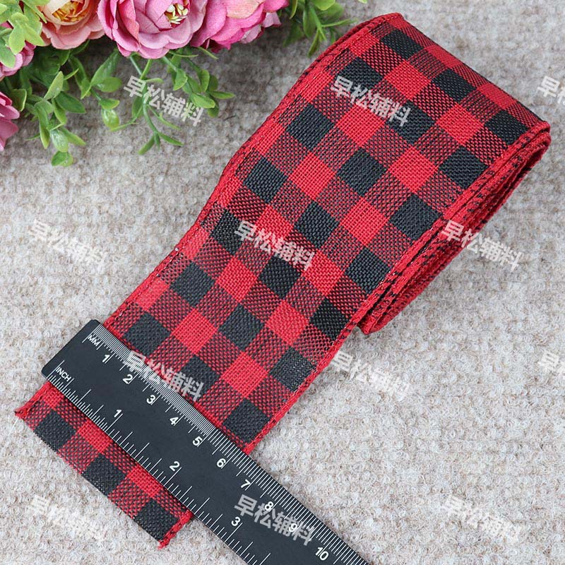 길이 1.8 m * 폭 6.3cm (빨간색과 검은 색 격자 무늬)