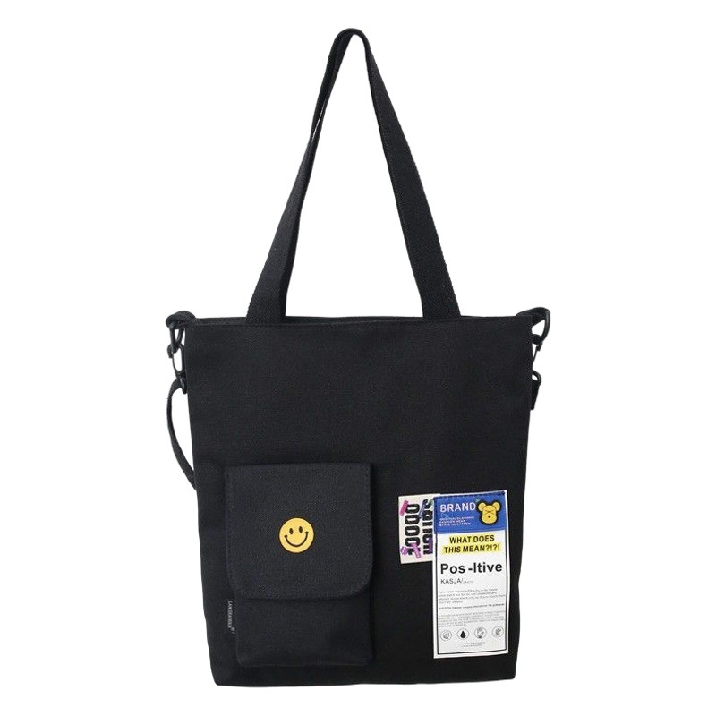 Nuevos hombres y mujeres de estudiante universitario bolsa de lona de moda crossbody bolsa de estilo coreano japonés casual bolsa de hombro de gran capacidad