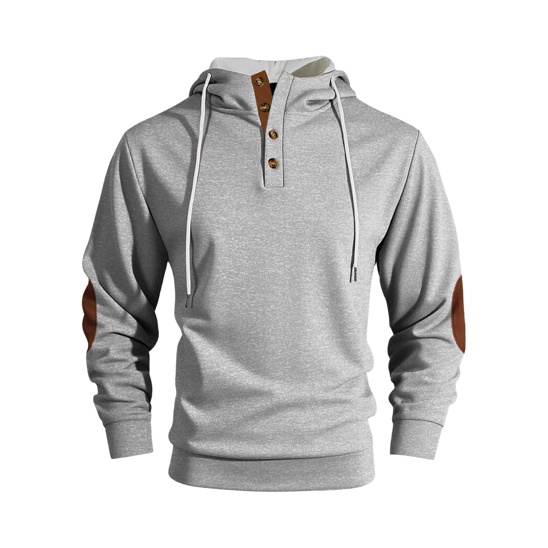 Transfronterizo Europa y América Amazon otoño y invierno sólido con capuzas deportivas de ocio deportivas de peluche engrosado chaqueta de hombre hombre
