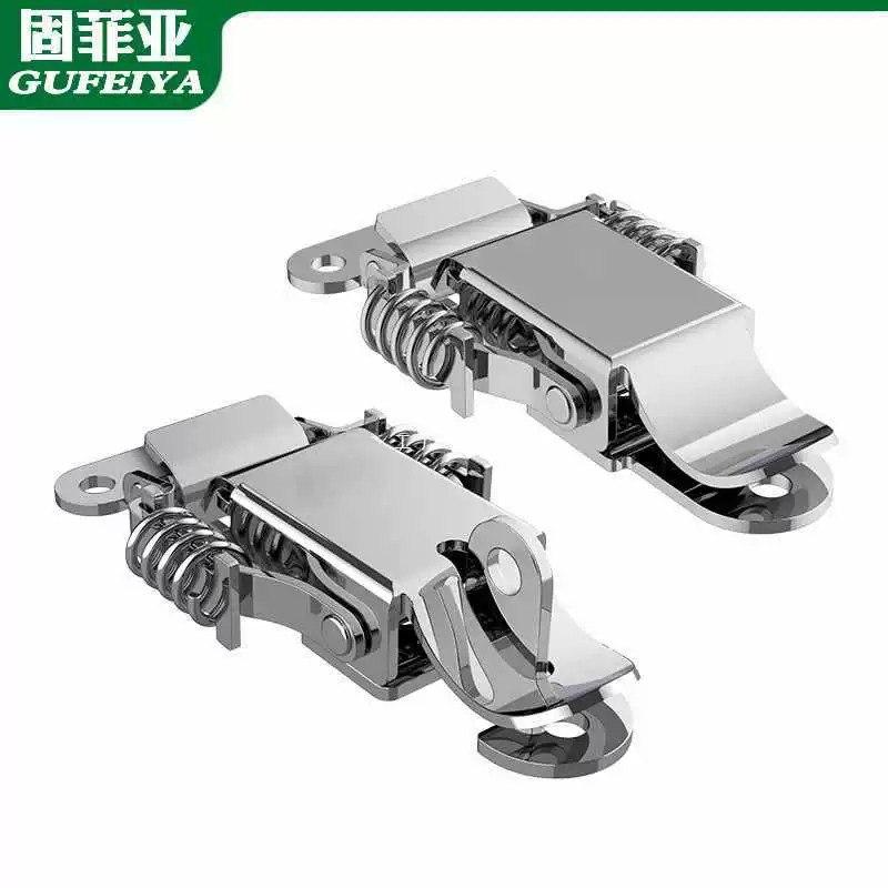✅ Застежка для коробки из нержавеющей стали 304, двойная пружинная пряжка, ящик для инструментов, застежка с замком 90 градусов, фиксированная пряжка в виде утконоса, запирающая коробка