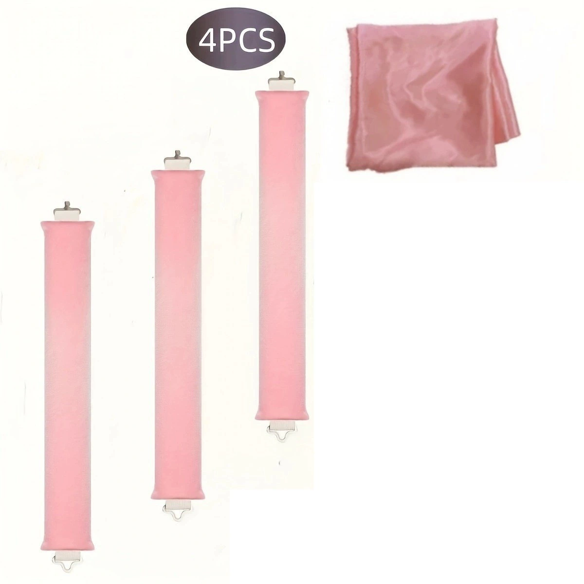 3-hook velvet hair curlers, big-wave sleep rollers set, multi-piece plush curling rods