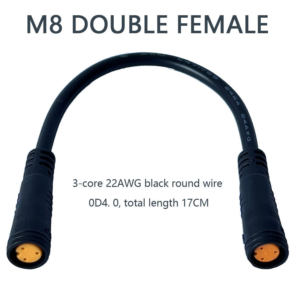 NFOX motor de ocho partes, conexión de apagado de freno ebike, cable adaptador impermeable, cable de conversión 3PIN de doble hembra M8