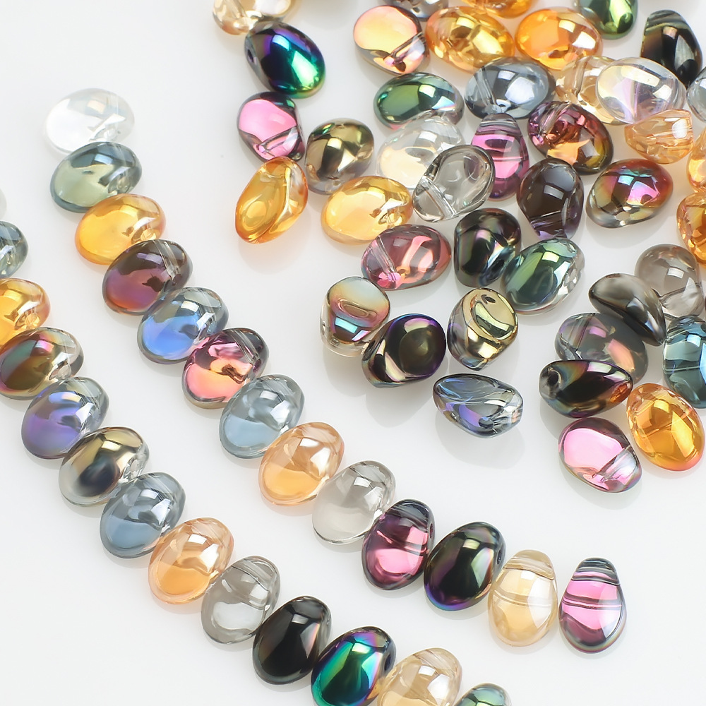 50 PCS/Package 6 * 10mm 6 * 8mm Hole 1~1.9mm Glass Irregular Beads display picture 3