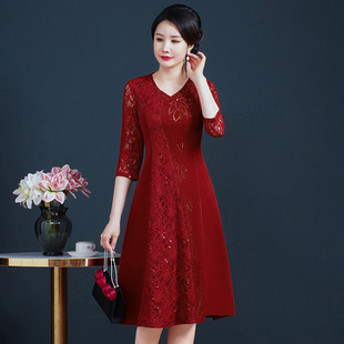 Wedding Mother Dress Autumn and Winter Popular recommend High-end dress Spring Noble Happy Mother-in-law Wedding Dress
