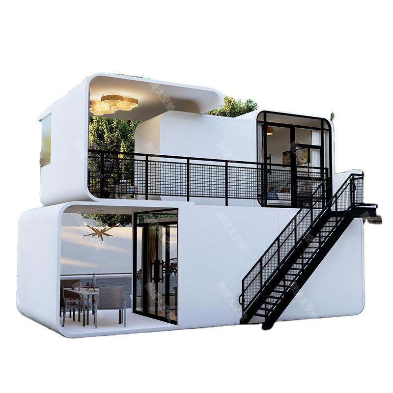 [Reclutamiento de cooperación en comercio exterior] Cápsula espacial sala móvil fabricante de cabina de manzana de doble capa atracción turística sala de cielo estrellado