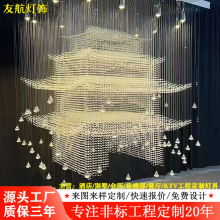非标工程大型酒店售楼部宴会厅造型灯饰中山古镇专业定制灯具吊灯