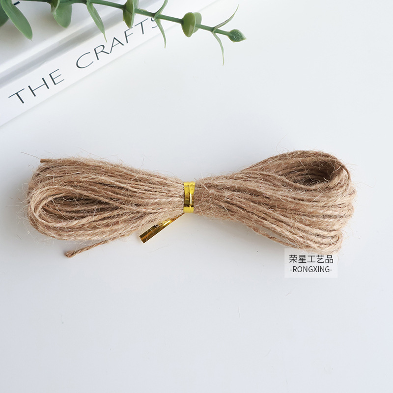 Cuerda de cáñamo Cuerda de cáñamo de bricolaje Cuerda hecha a mano de alta calidad Cuerda de cáñamo de grosor natural Adornos artesanales Cuerda de encuadernación colgante al por mayor image 9