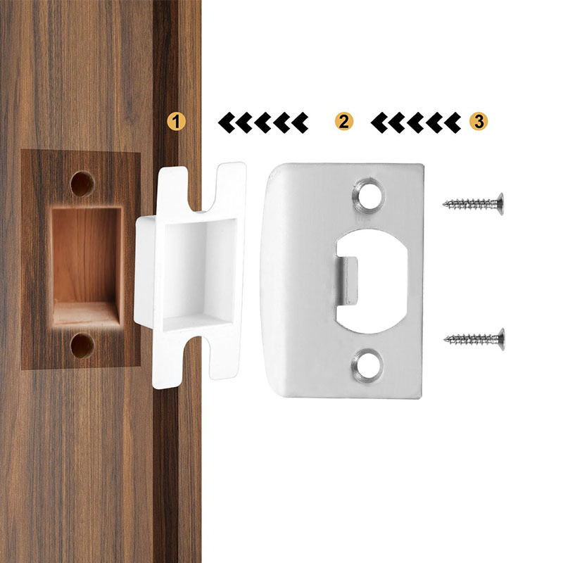 Placa de bloqueo de madera pieza de guía de perno de la puerta bloque de bloqueo cuerpo hebilla pieza perno hebilla caja hardware en stock accesorios al por mayor