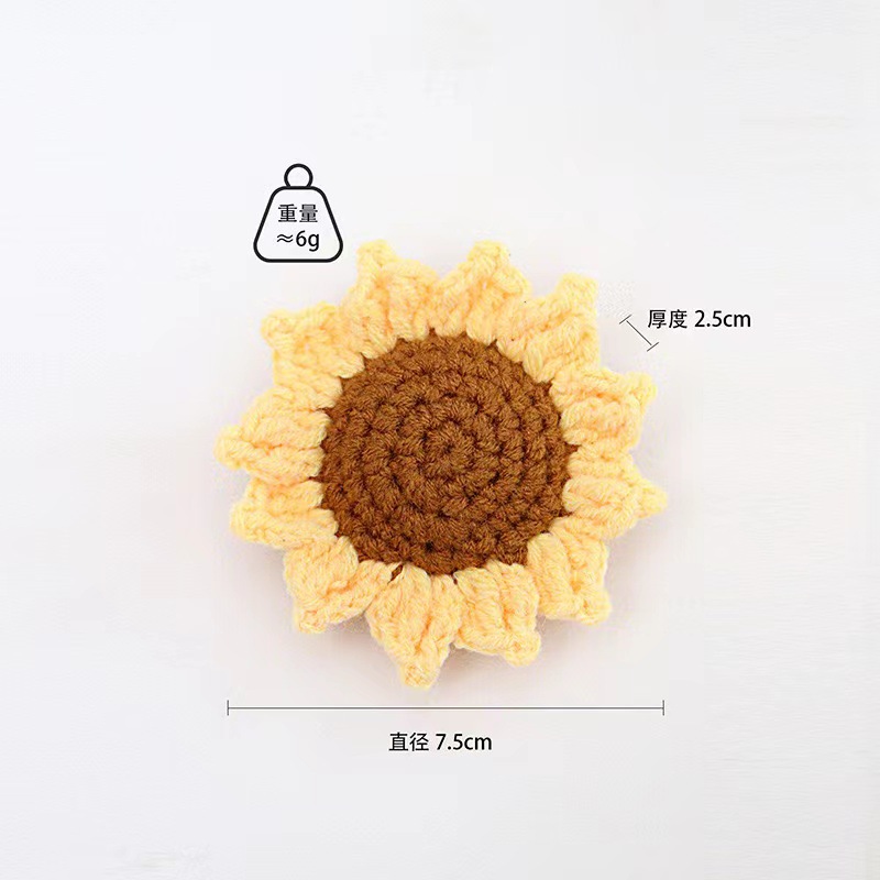 Flor de girasoles de imitación tejida a mano productos terminados de lana de flor inmortales tejidos creativos flores regalos del día del maestro mayorista image 9