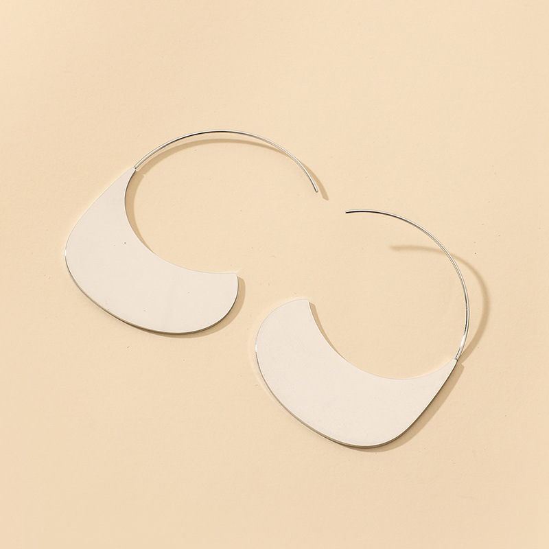 Simple Metal Sun Hat-shaped Geometric Earrings Wholesale display picture 2