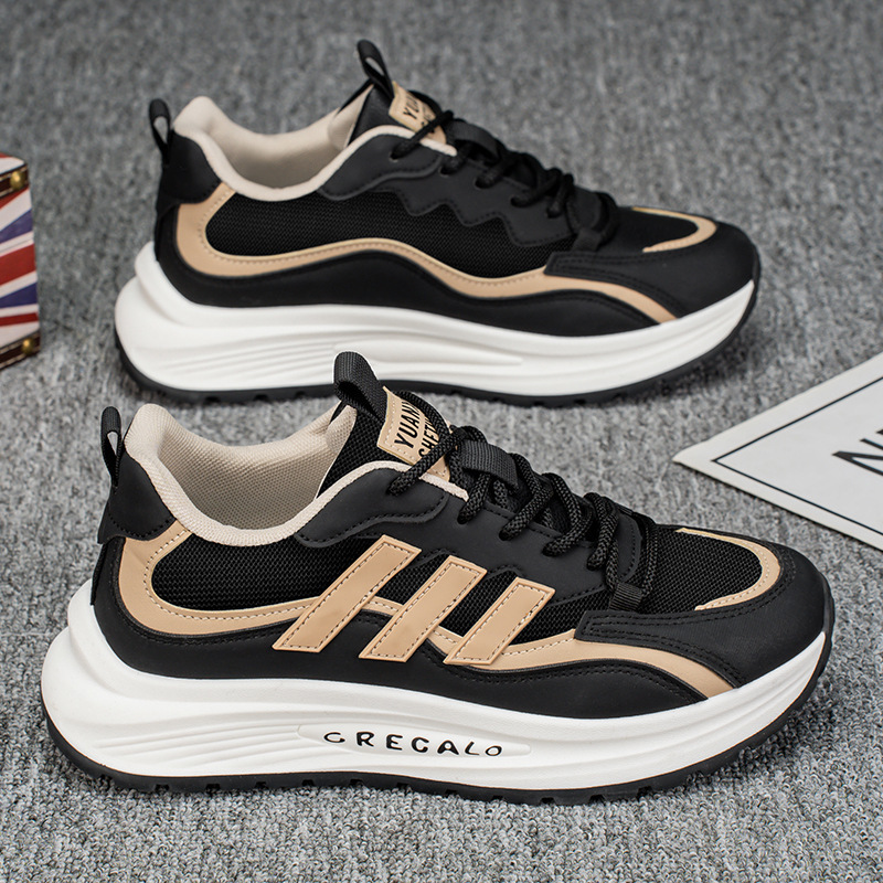 Zapatos de hombre 2025 primavera nuevos zapatos deportivos clásicos de todo fósforo zapatos casuales de hombre pequeños zapatos blancos de moda zapatos ligeros de papá