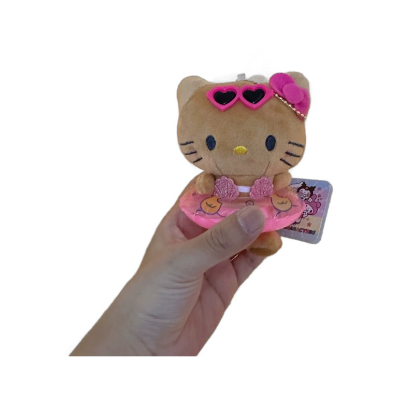 Плюшевый брелок Hello Kitty (Hello Kitty) 10 см, плюшевая игрушка-кольцо с цепочкой