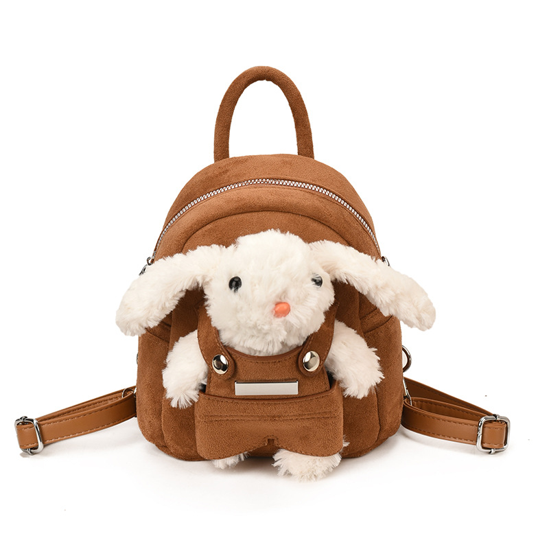 Caricatura encantadora mochila de peluche conejo viaje ligero mochila para niños y niñas nueva mochila para niños de comercio exterior