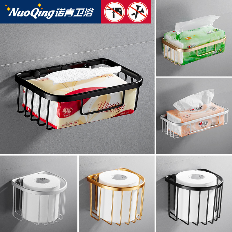 Sostenedor de jabón sin perforaciones espacio de drenaje de baño caja de jabón de aluminio neto montado en la pared titular de jabón cesta de tejido