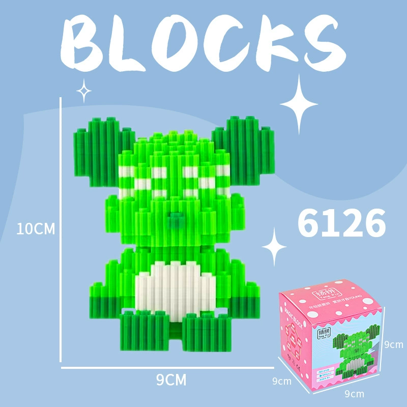Cartoon Building Block Toy Set, Mini Constructor Doll, 9×9×9 cm, Assorted Character Designs