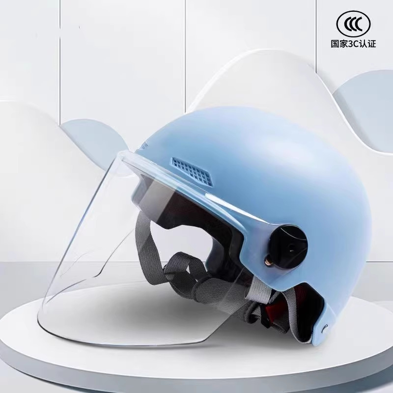 Auto Parts and Accessories: Universal Electric Vehicle - 3c-enhanced-blue-helmet-hd-lens