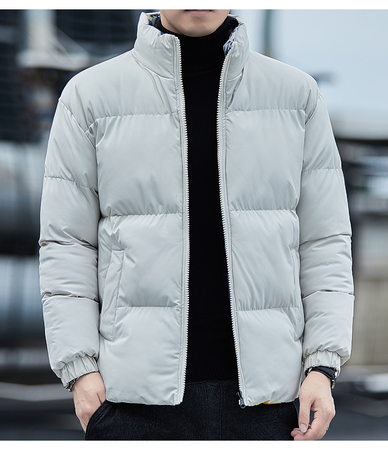 2021 Invierno nuevo desgaste de doble cara moda Delgado guapo abrigo de algodón acolchado engrosado abrigo de algodón acolchado para hombres
