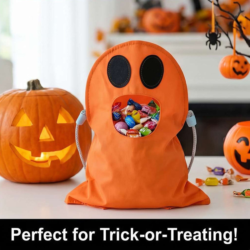 Halloween Ghost Bag Pattern DIY Children's Candy Collection Bag Halloween Ghost Bag Pattern DIY Children's Candy Collection Bag