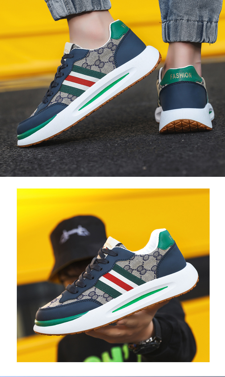 Casual Sneakers For Men Breathable Leather Lightweight Trainers_voghion.com