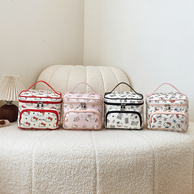 Three-Dimensional Kt Cosmetic Bag, Large Capacity, Portable, Multifunctional, Cute, New Style, Travel Storage, Toiletry Hard Case, Exquisite Three-Dimensional Kt Cosmetic Bag, Large Capacity, Portable, Multifunctional, Cute, New Style, Travel Storage, Toiletry Hard Case, Exquisite