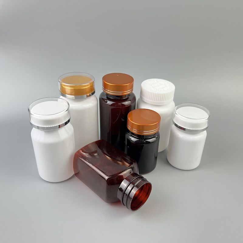 Pet Health Supplement Bottle 100Cc Pet Large-Mouth Transparent Plastic Bottle for Tablets, Candy, Calcium Tablets, Capsules, Empty Plastic Container