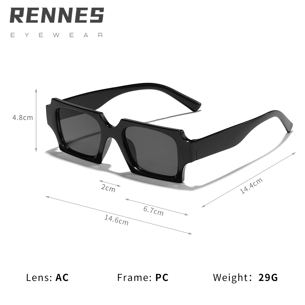 Nueva Europa y América retro pequeña caja clásica protección solar gafas de sol al aire libre desgaste esencial moda todo-juego gafas de sol