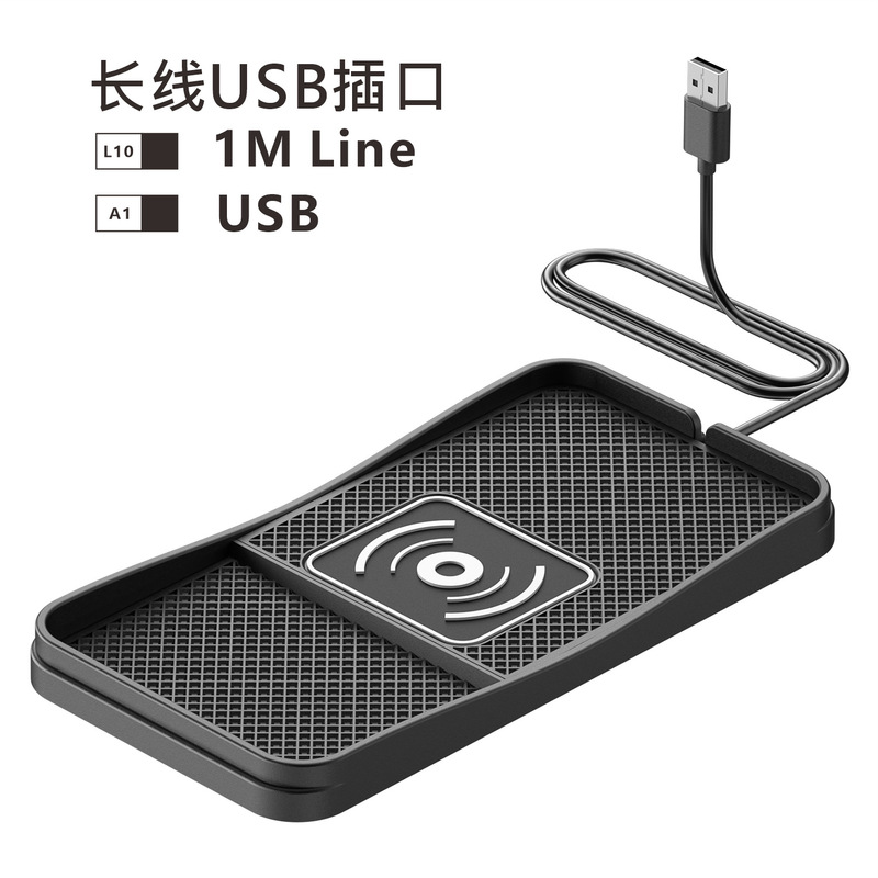D13 Avoidance and Convex Lens Car Anti-Slip Wireless Fast Charger Suitable for All Cars Such as Apple, Samsung, Huawei and Xiaomi