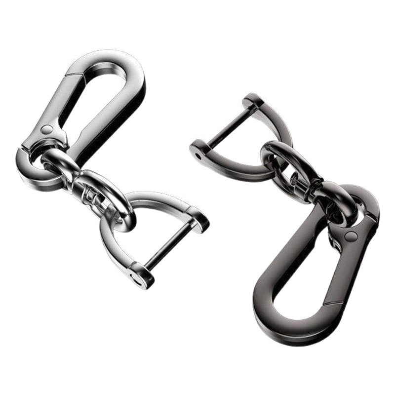 Car key chain and metal gift hardware pendant D-type horseshoe buckle carabiner auto parts manufacturers wholesale