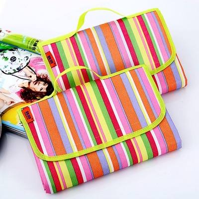 新款好看彩色原盖条纹包边垫户外防潮垫方便野营爬行垫野餐防潮垫|ru
