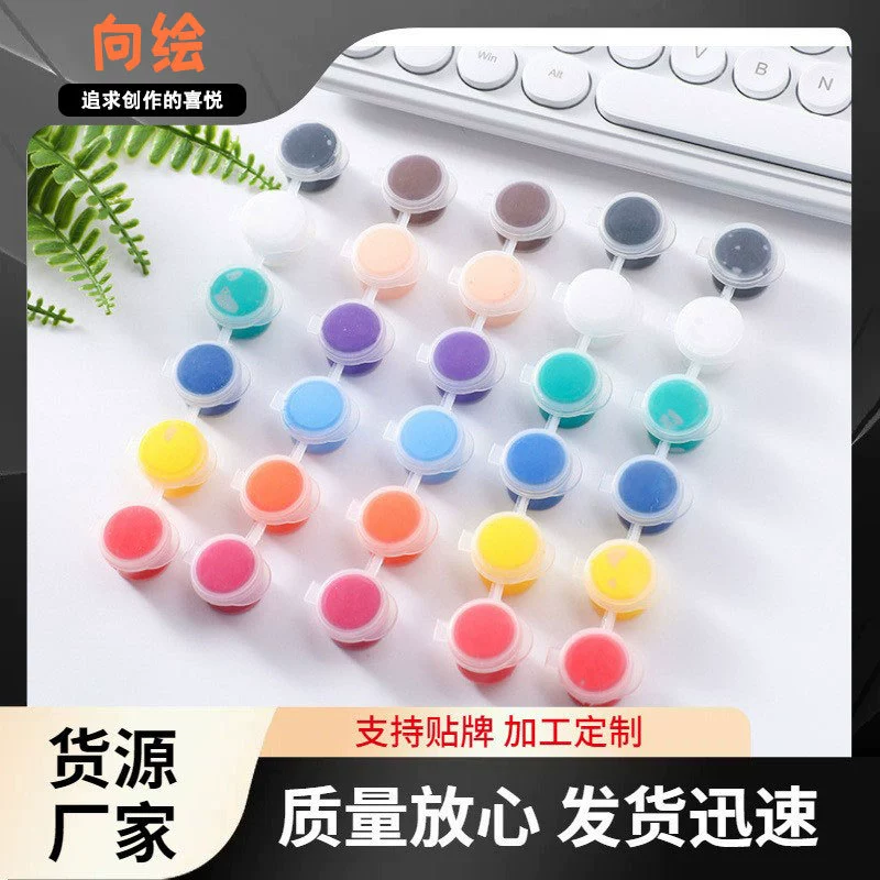 Детские акриловые краски, 12 цветов, набор из 6 штук, для студентов, для рисования, раскрашивания, для гипсовых фигурок, оптом от производителя