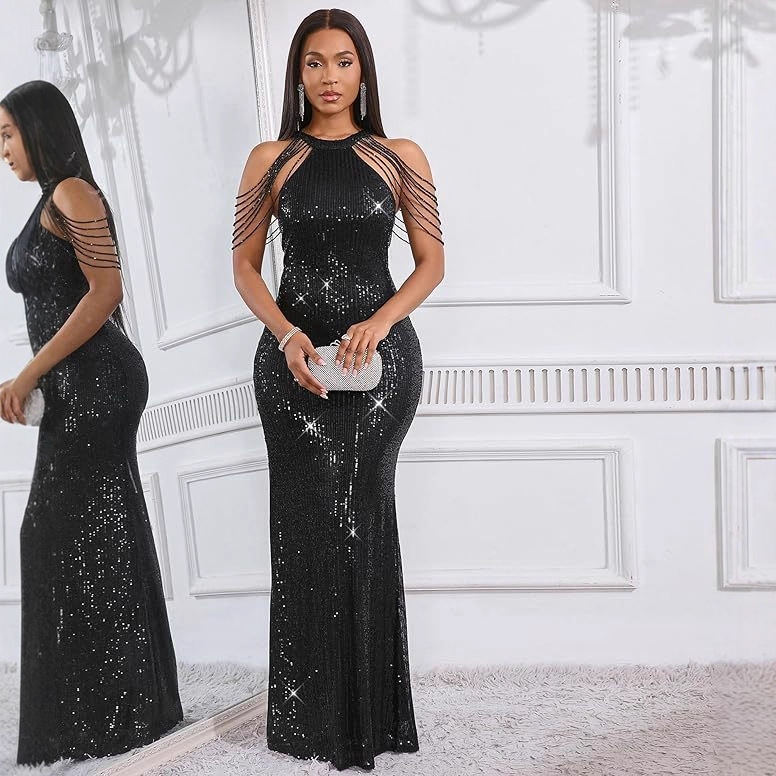 Evening Dress for Women 2026 New Style, Queenly Aura, Banquet Fishtail Dress, Sexy Runway Dress, One-Piece Dress for Wholesale