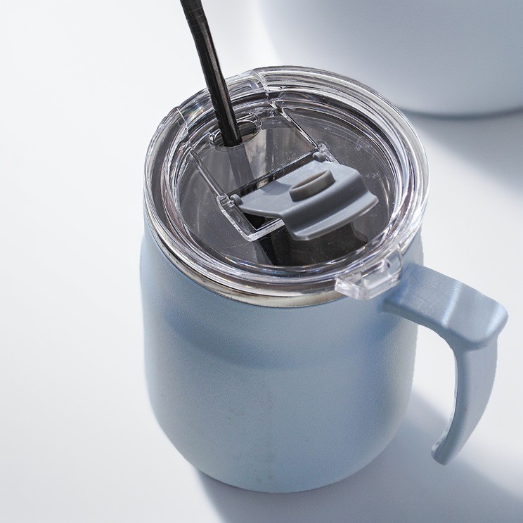 304 taza de acero inoxidable de alto valor de la cara de los estudiantes de oficina taza de agua doméstica de lujo ligera taza de paja de aislamiento térmico de alta calidad